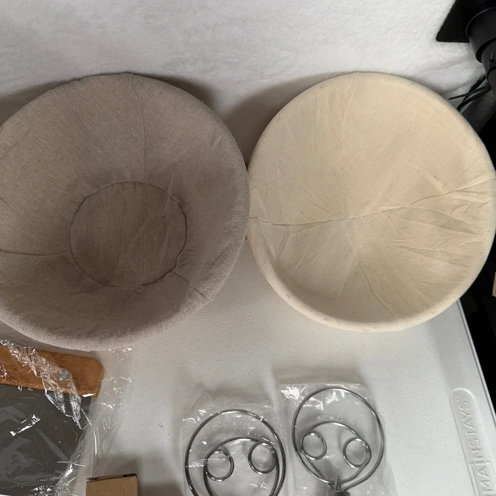 Damipies 14pc Sourdough Bread Proofing Basket Set Banneton Baskets Whisk Scraper